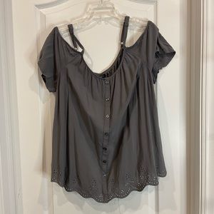 Torrid grey shirt size 0. Worn an spaghetti strap or with cap sleeves.
